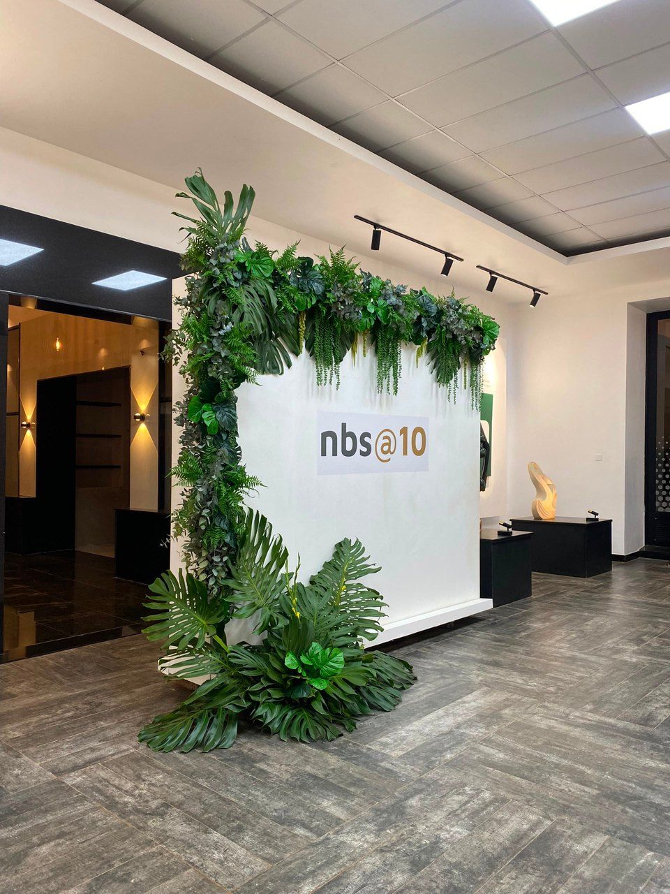 A greenery backdrop for the NBS 10th anniversary